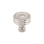 Top Knobs Brixton Ridged Knob Brushed Satin Nickel - 1 1/4 in