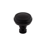 Top Knobs Brixton Rimmed Knob Flat Black - 1 1/4 in