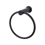 Top Knobs Hopewell Bath Towel Ring Flat Black - 6 5/16 in