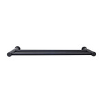 Top Knobs Hopewell Bath Double Towel Bar Flat Black - 18 in