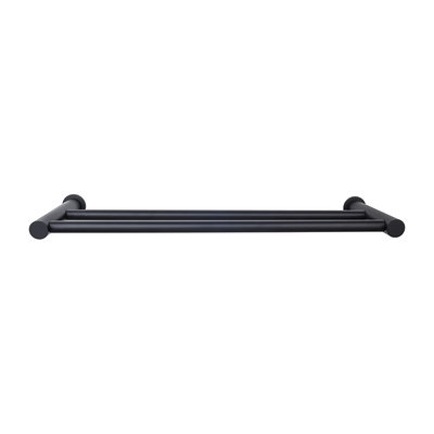 Top Knobs Hopewell Bath Double Towel Bar Flat Black - 18 in