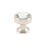 Top Knobs Crystal Emerald Knob Polished Nickel - 1 1/8 in