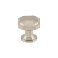Emerald Knob Brushed Satin Nickel - 1 1/8 in