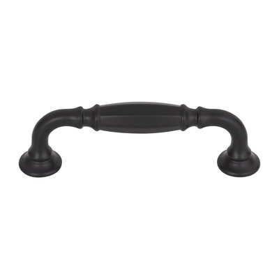 Top Knobs Barrow Pull Flat Black - 3 3/4 in