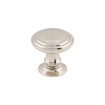 Top Knobs Reeded Knob Polished Nickel - 1 1/4 in