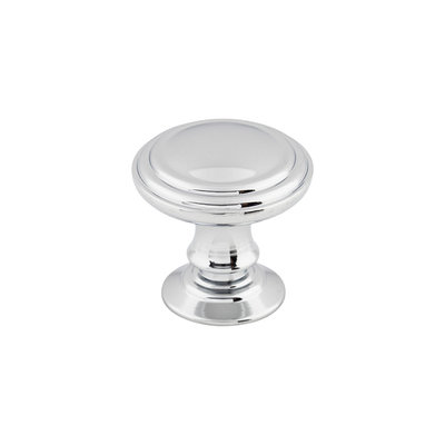 Top Knobs Reeded Knob Polished Chrome - 1 1/4 in