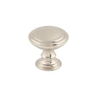 Reeded Knob Brushed Satin Nickel - 1 1/2 in