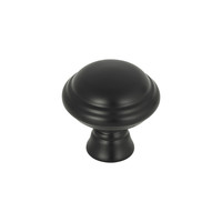 Henderson Knob Flat Black - 1 1/4 in