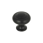 Top Knobs Kent Knob Flat Black - 1 1/4 in