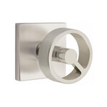 Emtek Spoke Privacy Knob Satin Nickel - Square Rosette Left Handed