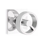 Emtek Spoke Privacy Knob Polished Chrome - Square Rosette Left Handed