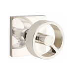 Emtek Spoke Privacy Knob Polished Nickel - Square Rosette Left Handed