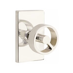 Emtek Spoke Privacy Knob Polished Nickel - Modern Rectangular Left Handed