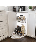 Vibo Flymoon 3 Corner Cabinet Pull Out Left White / Chrome - 400 mm (16 in)