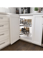 Vibo Flymoon 3 Corner Cabinet Pull Out Right White / Chrome - 400 mm (16 in)