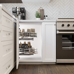 Vibo Flymoon 3 Corner Cabinet Pull Out Right White / Chrome - 450 mm (18 in)