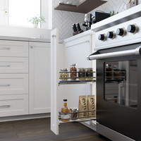 Galaxy Base Cabinet Pull Out White / Chrome - 450 mm (18 in)