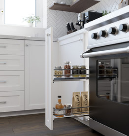 Vibo Galaxy Base Cabinet Pull Out White / Chrome - 300 mm (12 in)