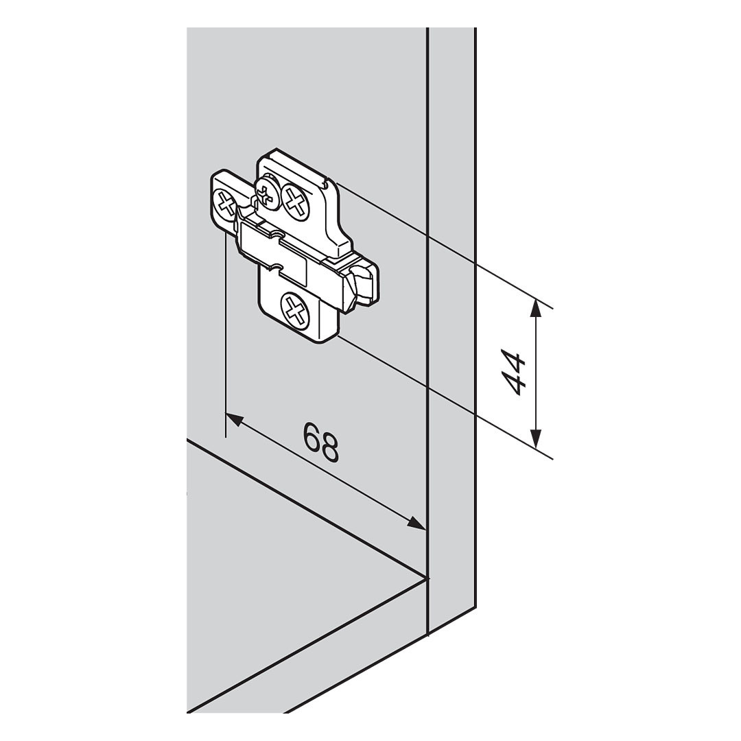 Blum Blum - CLIP Cruciform - Two-Piece Mounting Plate