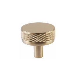 Emtek Select Conical Knurled Cabinet Knob Satin Brass - 1 1/4 in