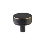 Emtek Select Conical Knurled Cabinet Knob Oil-Rubbed Bronze - 1 1/4 in
