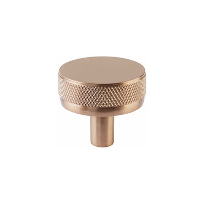 Emtek Select Conical Knurled Cabinet Knob Satin Copper - 1 1/4 in