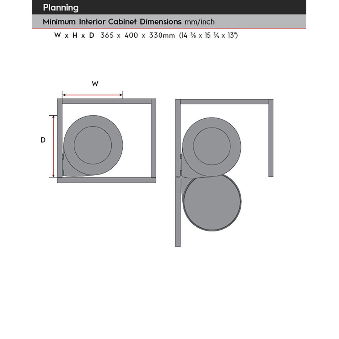 Marathon Hardware Pivot Bin Waste Pull Out