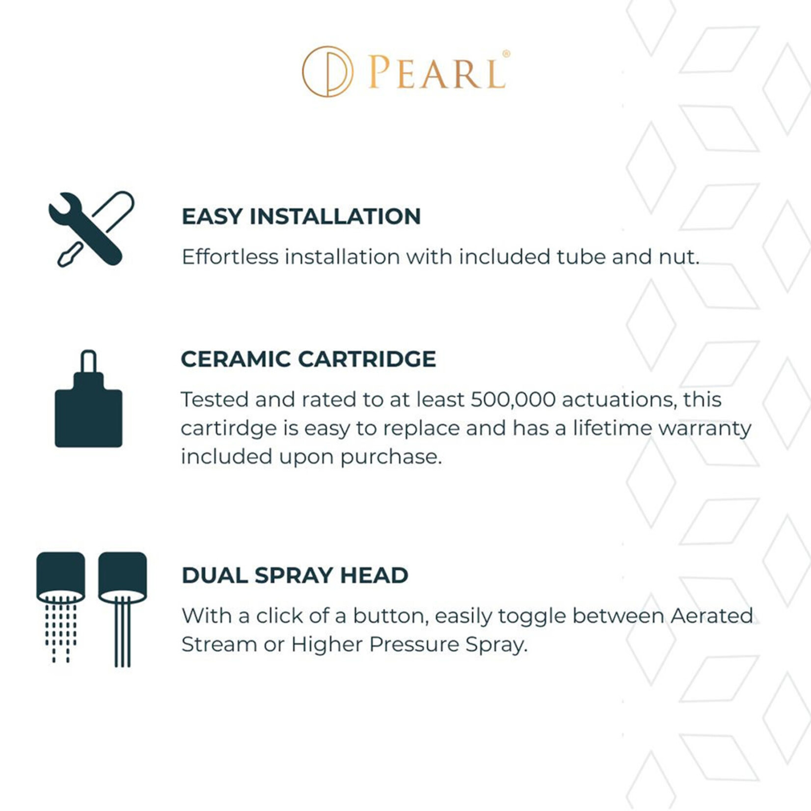 Pearl SPRING SPOUT Brass Kitchen Faucet