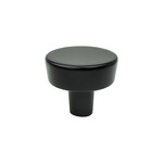 Berenson Brookridge Round Knob Matte Black - 1 9/32 in