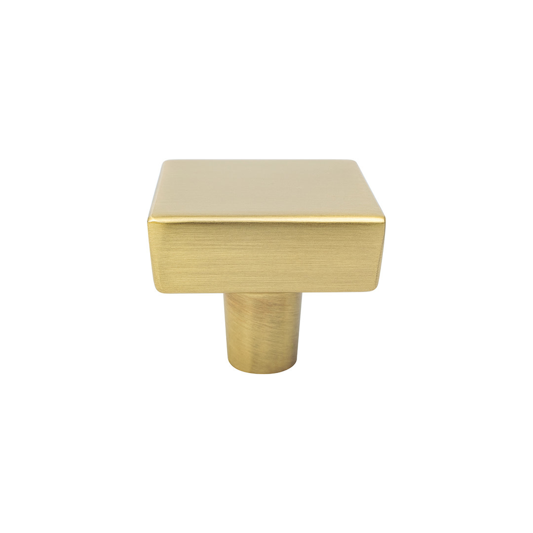 Brookridge Square Knob Modern Brushed Gold 1 3/8 in Handles & More