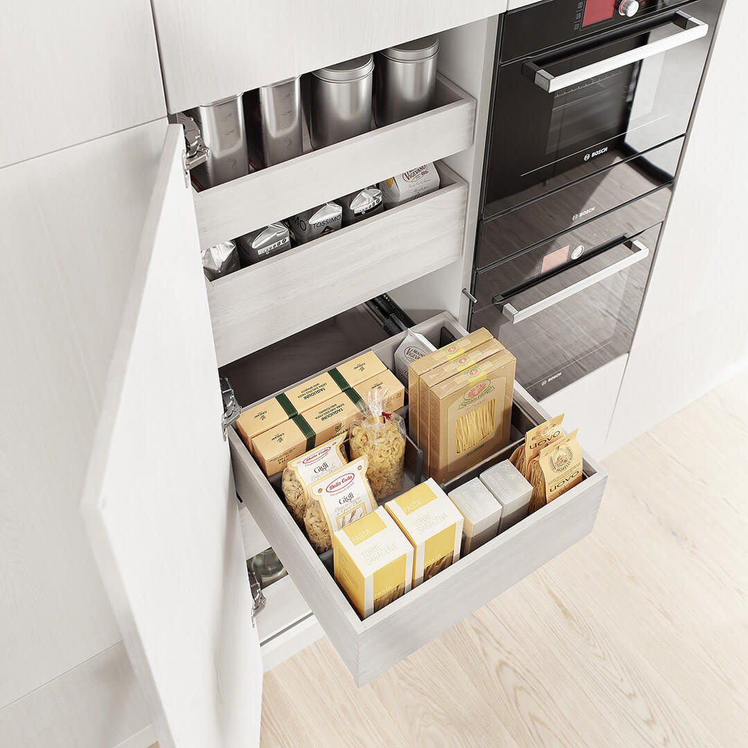 Cabinet pull out system for pantry