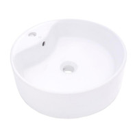 KASU - DR Metro White Porcelain Fireclay Ceramic Bathroom Sink