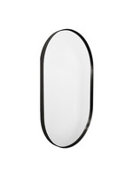Pearl EDEN Matte Black Oval Decorative Mirror