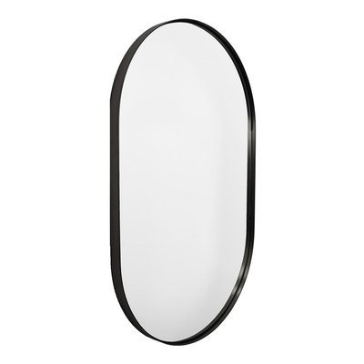 Pearl EDEN Matte Black Oval Decorative Mirror