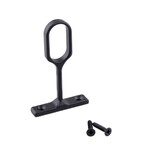 Marathon Hardware Central Oval Closet Rod Holder - Matte Black