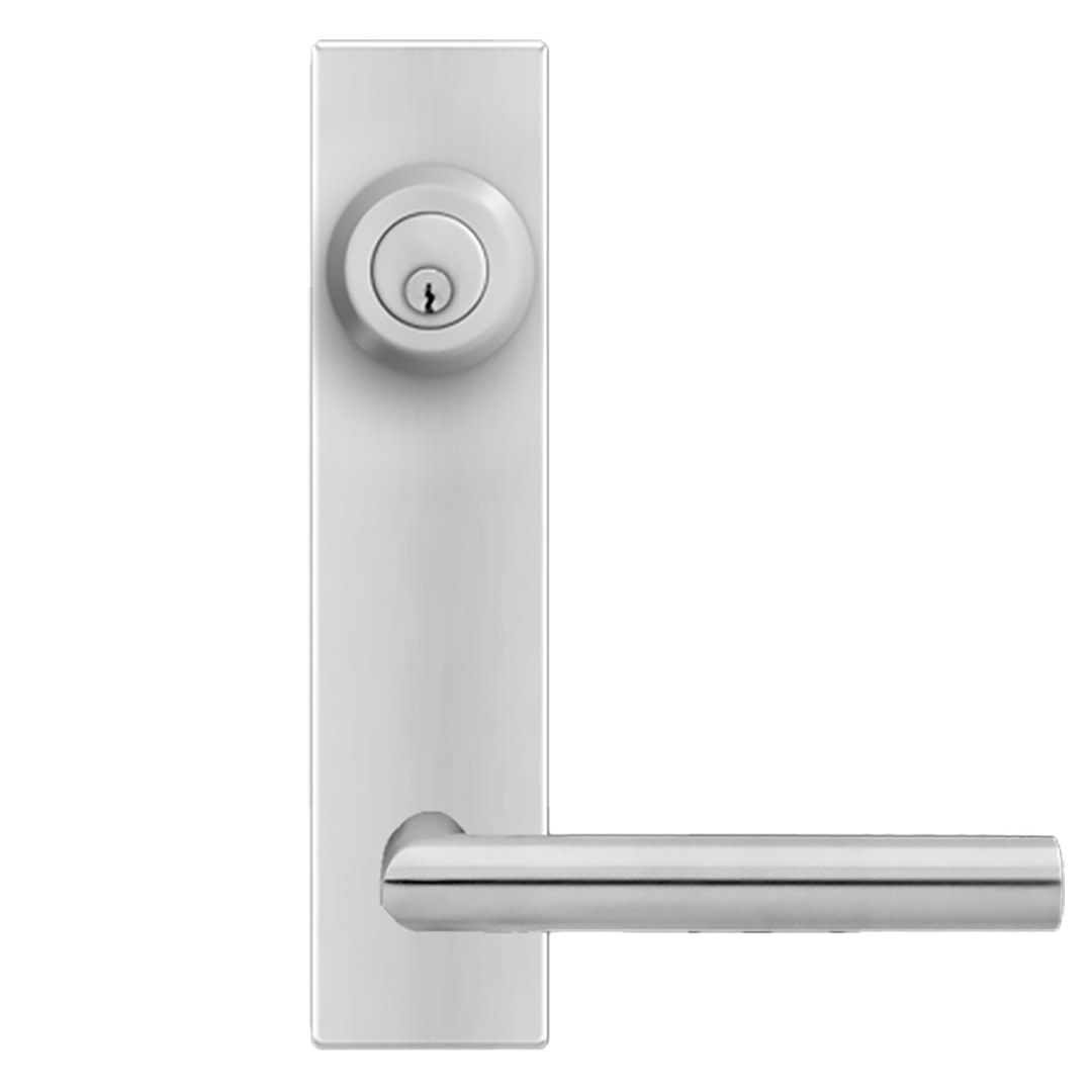 Rhodos Privacy Lever Satin Stainless Steel Rectangular Rosette