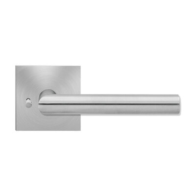 Karcher Design Rhodos Privacy Lever Satin Stainless Steel - Slim Square Rosette