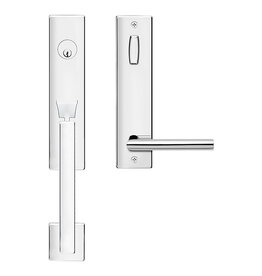 Karcher Design Rhodos Tubular Interconnecting Entryset Lever Polished Stainless Steel