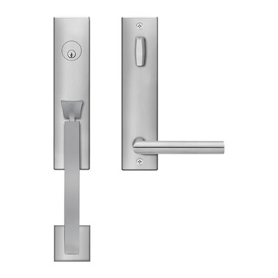 Karcher Design Rhodos Tubular Interconnecting Entryset Lever Satin Stainless Steel