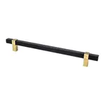 Berenson Rivet Rebel Pull Matte Black and Modern Brushed Gold - 8 13/16 in