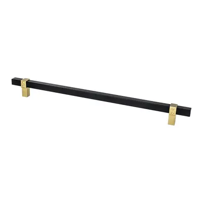 Berenson Rivet Rebel Appliance Pull Matte Black and Modern Brushed Gold - 12 in