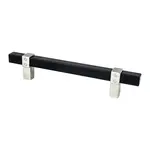 Berenson Rivet Rebel Pull Matte Black and Brushed Nickel - 5 1/16 in
