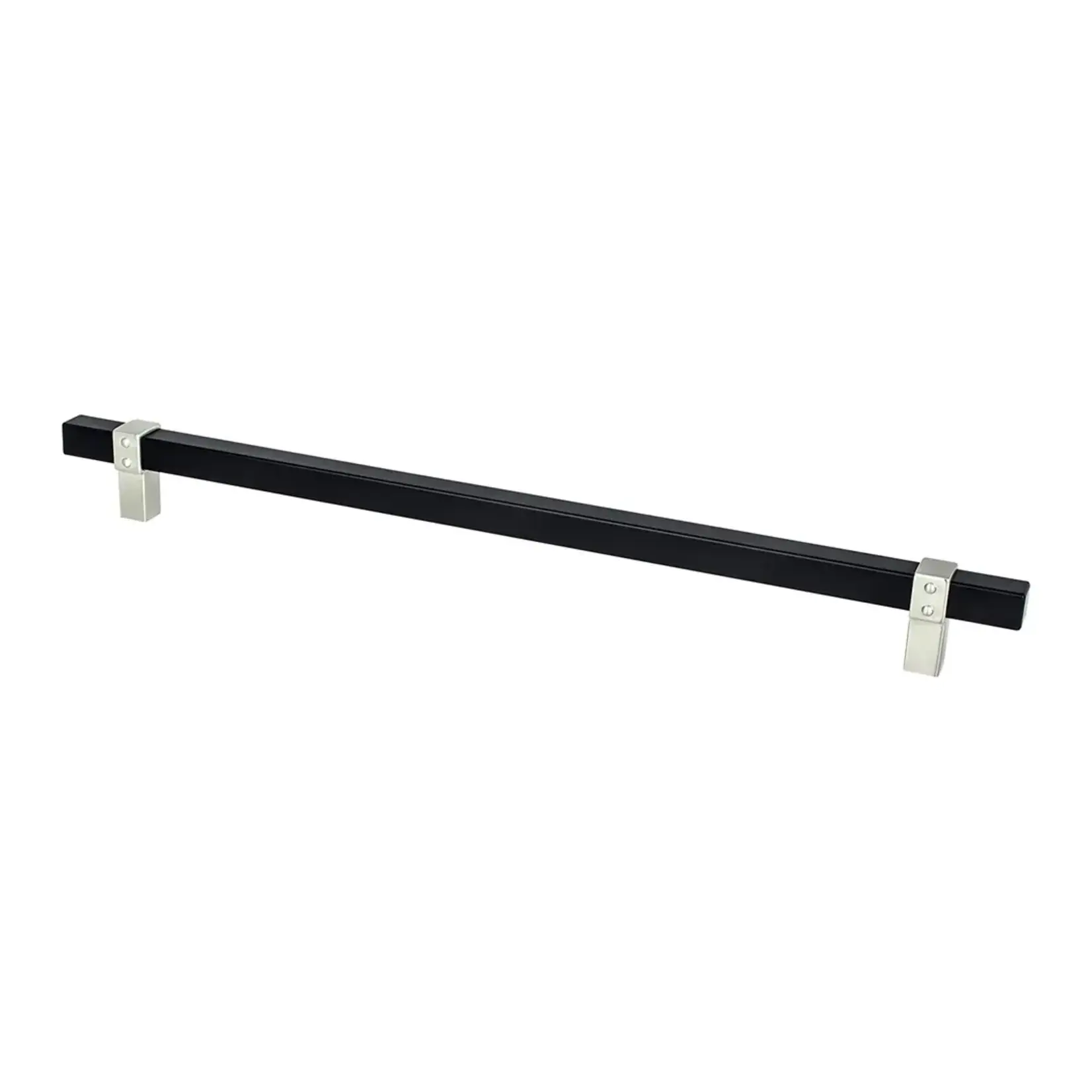 Berenson Rivet Rebel Appliance Pull Matte Black and Brushed Nickel - 12 in
