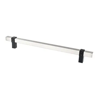 Berenson Rivet Rebel Pull Brushed Nickel and Matte Black - 8 13/16 in