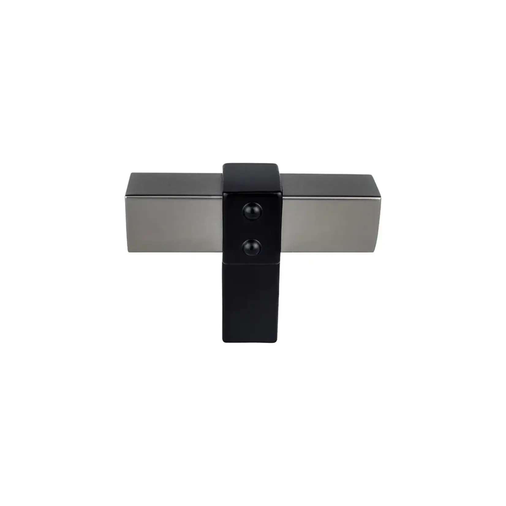 Berenson Rivet Rebel Knob Slate and Matte Black - 2 in