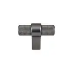 Berenson Radial Reign Knurled T-Knob Slate - 2 in