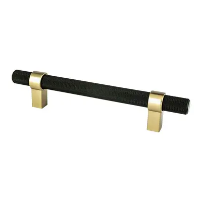 Berenson Radial Reign Knurled Pull Matte Black and Modern Brushed Gold - 5 in