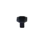 Emtek Riviera Square Knob Flat Black - 1 1/4 in