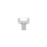 Emtek Riviera Square Knob Polished Chrome - 1 1/4 in