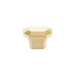 Emtek Riviera Rectangular Knob Satin Brass - 2 in